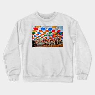 Colourful Umbrellas Torrox Spain Crewneck Sweatshirt